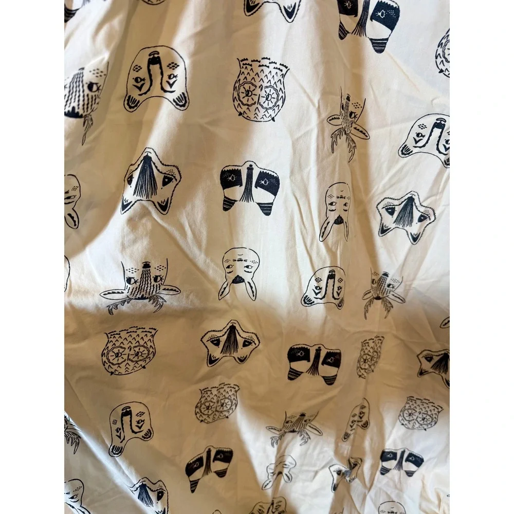 Lot of 2 Crate & Barrel Kids Organic Cotton‎ Crib Sheets Woodland Animal Forest